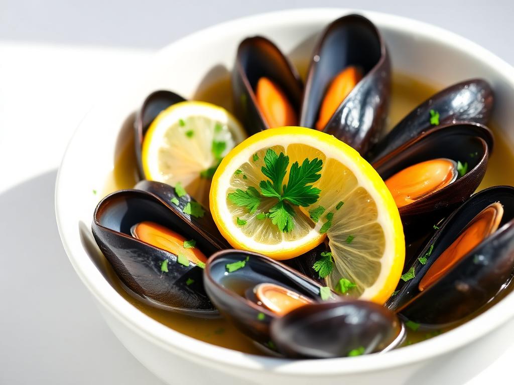 Steamed mussels
